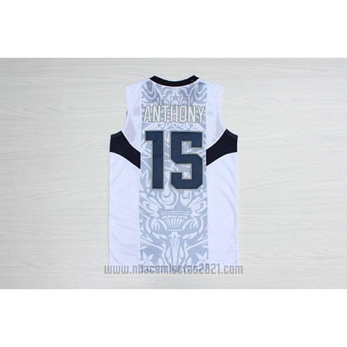 Camiseta USA 2008 Anthony #15 Blanco